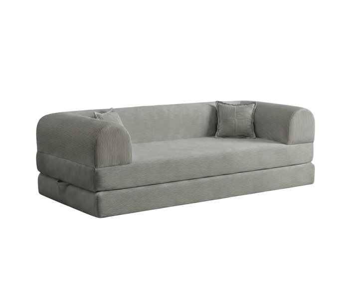 Atelier Del Sofa Legom Eco - Sofá-cama de 3 plazas Gris claro